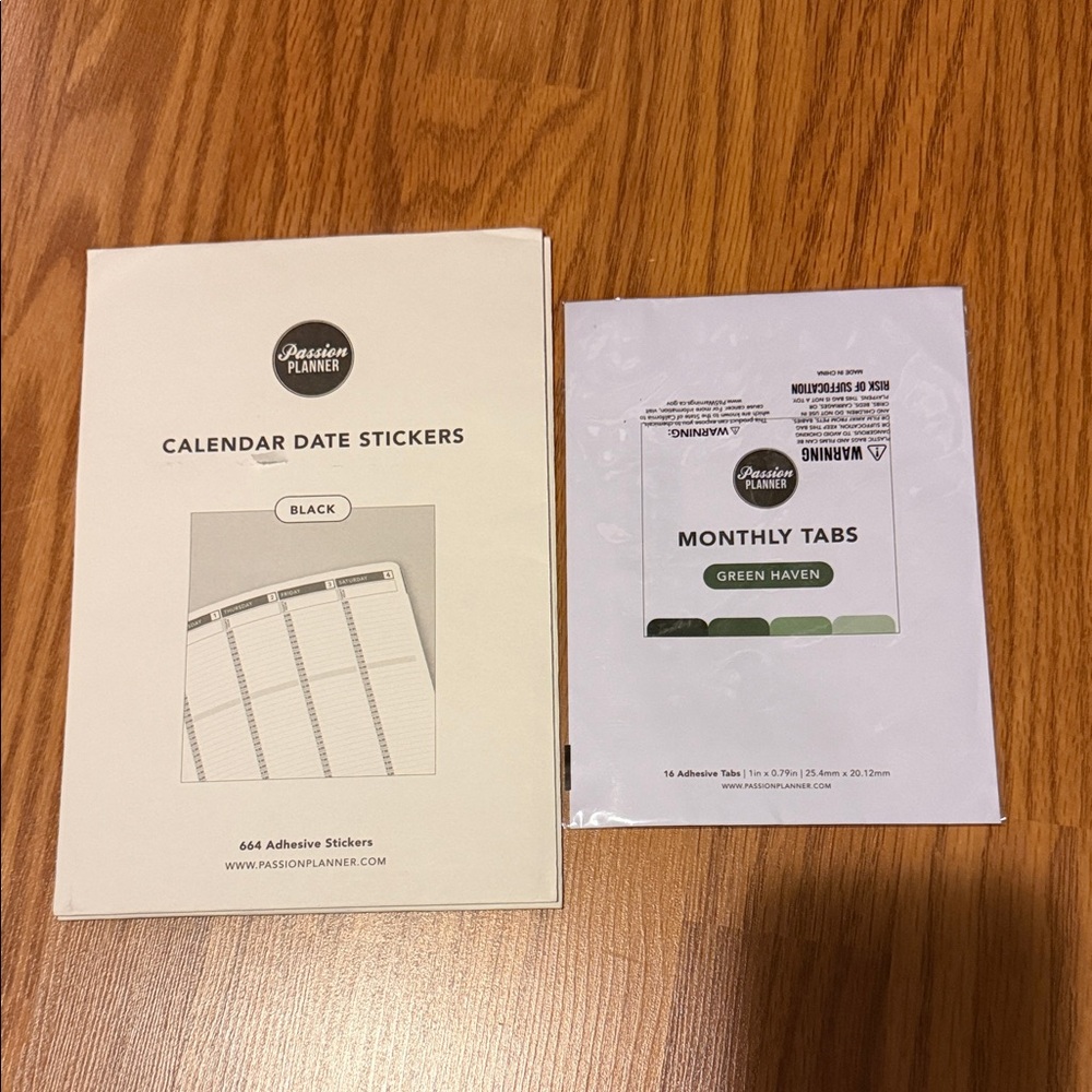Passion Planner Monthly Tabs in Green